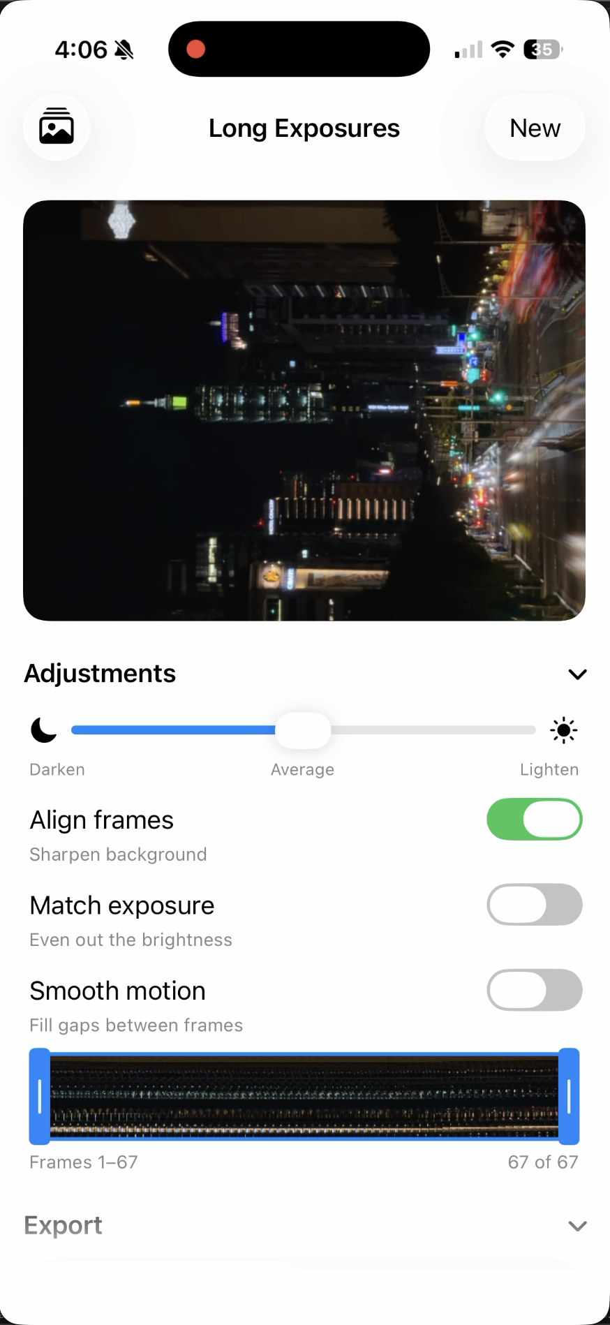Long Exposures iOS App